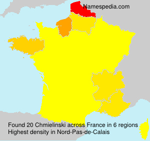 Surname Chmielinski in France Surname Chmielinski in France