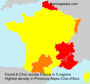 Surname Choc in France Surname Choc in France