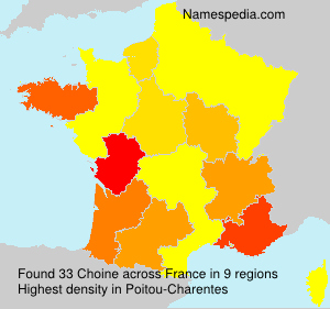 Surname Choine in France Surname Choine in France