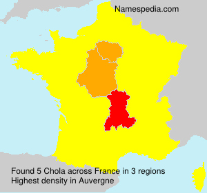 Surname Chola in France Surname Chola in France