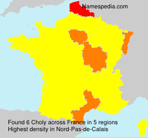 Surname Choly in France Surname Choly in France