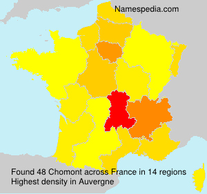 Surname Chomont in France Surname Chomont in France