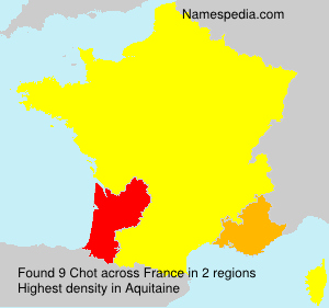 Surname Chot in France Surname Chot in France