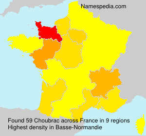 Surname Choubrac in France Surname Choubrac in France