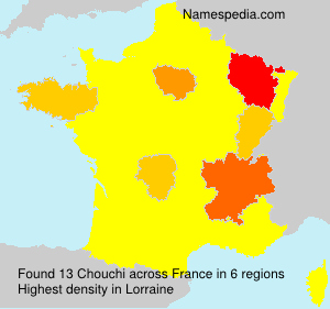 Surname Chouchi in France Surname Chouchi in France