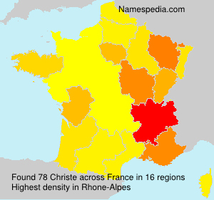 Surname Christe in France Surname Christe in France