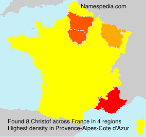 Surname Christof in France Surname Christof in France