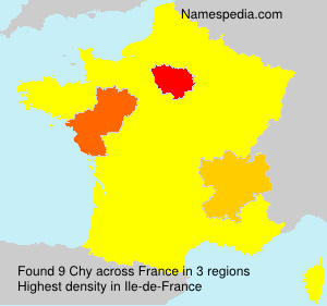 Surname Chy in France Surname Chy in France