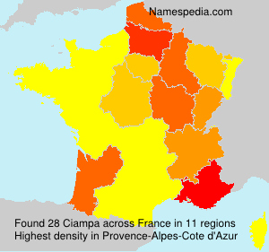 Surname Ciampa in France Surname Ciampa in France