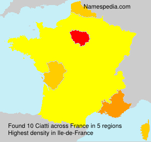 Surname Ciatti in France Surname Ciatti in France