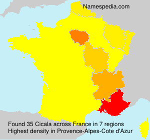 Surname Cicala in France Surname Cicala in France
