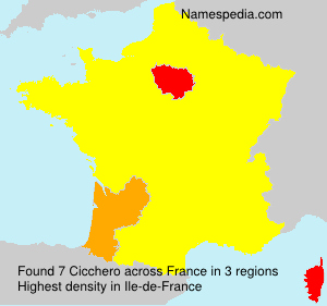 Surname Cicchero in France Surname Cicchero in France