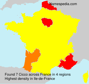 Surname Cicco in France Surname Cicco in France
