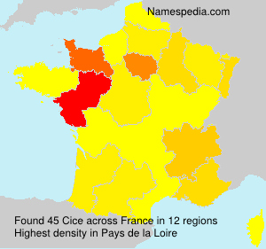 Surname Cice in France Surname Cice in France