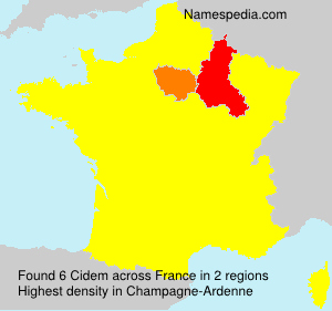 Surname Cidem in France Surname Cidem in France