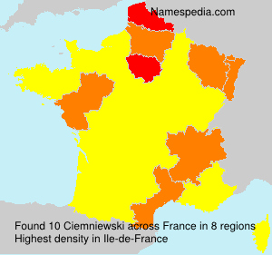 Surname Ciemniewski in France Surname Ciemniewski in France