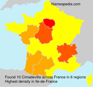 Surname Cimadevilla in France Surname Cimadevilla in France
