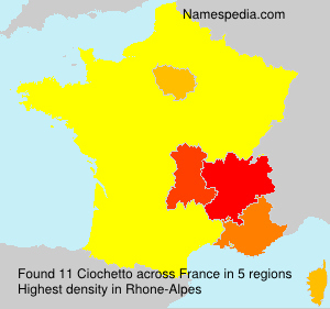 Surname Ciochetto in France Surname Ciochetto in France