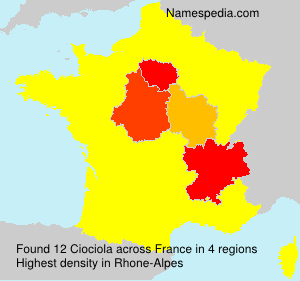 Surname Ciociola in France Surname Ciociola in France