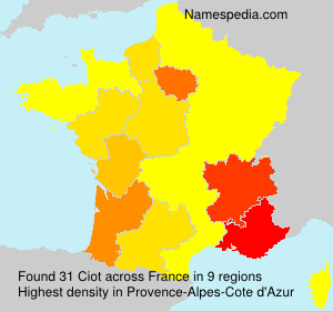 Surname Ciot in France Surname Ciot in France
