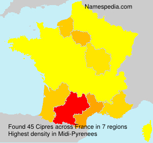 Surname Cipres in France Surname Cipres in France