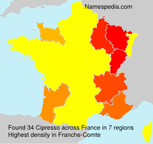 Surname Cipresso in France Surname Cipresso in France