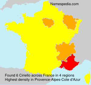 Surname Ciriello in France