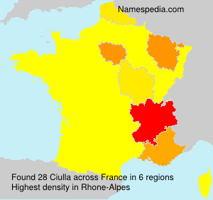 Surname Ciulla in France Surname Ciulla in France