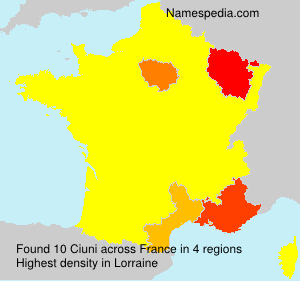 Surname Ciuni in France Surname Ciuni in France