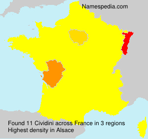 Surname Cividini in France Surname Cividini in France