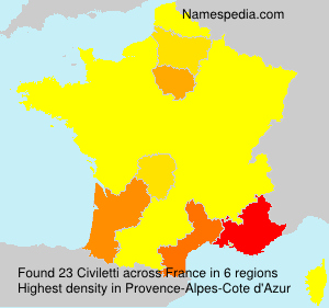 Surname Civiletti in France Surname Civiletti in France