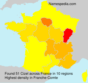 Surname Cizel in France Surname Cizel in France