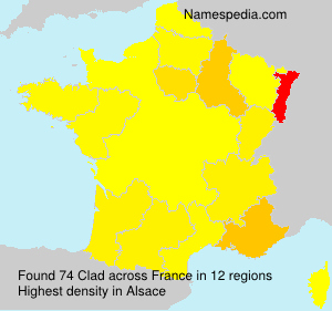 Surname Clad in France Surname Clad in France