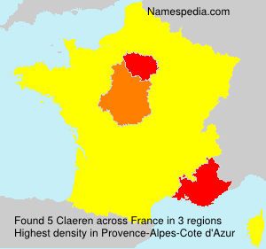 Surname Claeren in France Surname Claeren in France