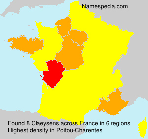 Surname Claeysens in France Surname Claeysens in France