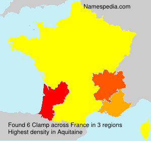 Surname Clamp in France Surname Clamp in France
