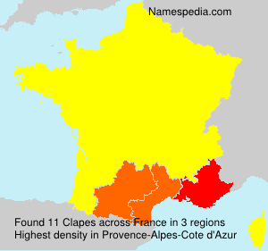 Surname Clapes in France Surname Clapes in France