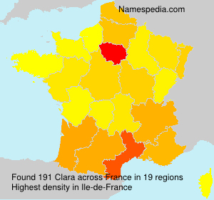 Surname Clara in France Surname Clara in France