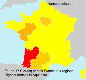 Surname Claracq in France Surname Claracq in France