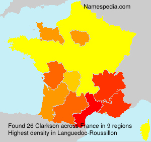 Surname Clarkson in France Surname Clarkson in France