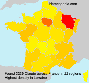 Surname Claude in France Surname Claude in France