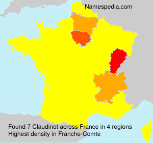 Surname Claudinot in France Surname Claudinot in France