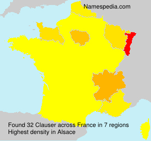 Surname Clauser in France Surname Clauser in France