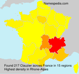 Surname Clauzier in France Surname Clauzier in France