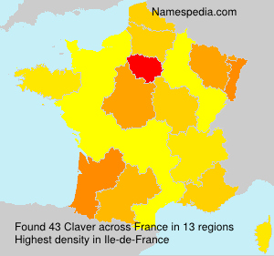Surname Claver in France Surname Claver in France