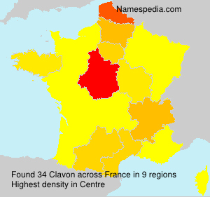 Surname Clavon in France Surname Clavon in France