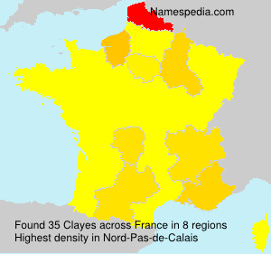 Surname Clayes in France Surname Clayes in France