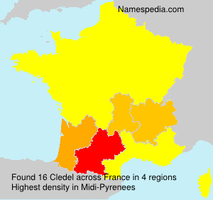 Surname Cledel in France Surname Cledel in France