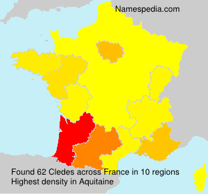 Surname Cledes in France Surname Cledes in France