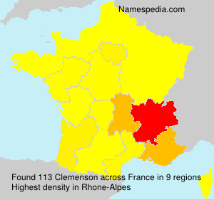 Surname Clemenson in France Surname Clemenson in France